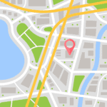 Map view with a pin